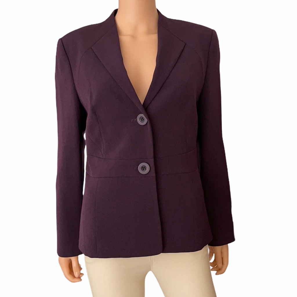 Vintage Kasper Plum Two-Button Blazer